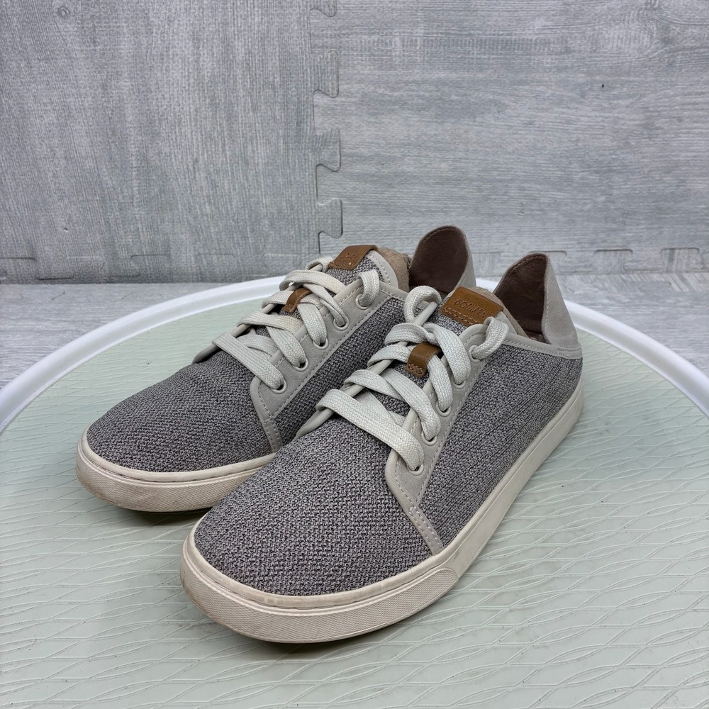 OluKai Pehuea Li Sneakers Women's 10 Gray Mesh Drop-in Heel Casual 20379-2020